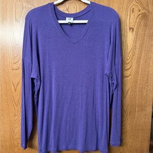 Purple cabi V-Neck Long Sleeve Tee